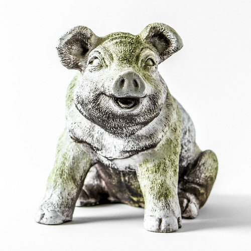 Patty Pig Garden Statue (10 - Inch) Side View