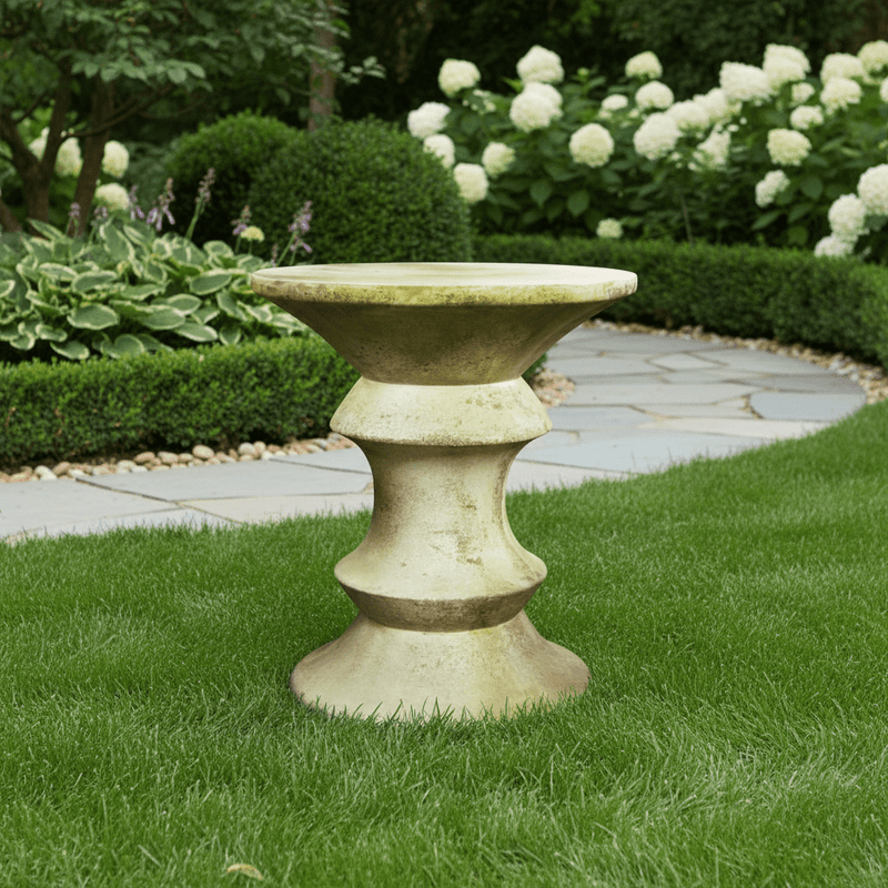 Pawn Stool Outdoor Statue (15 - Inch) Side Angle