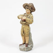 Peasant Boy Statue (16 - Inch) Side View