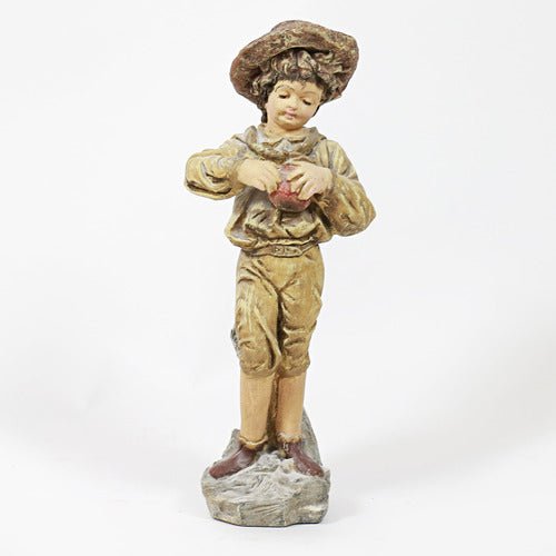 Peasant Boy Statue (16 - Inch) Side Angle