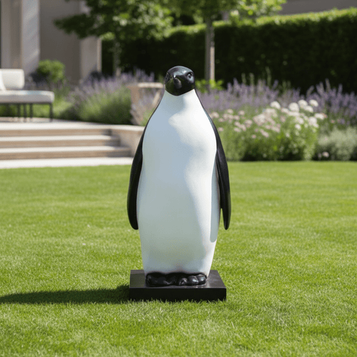 Penguin Garden Statue (72 - Inch) Side Angle