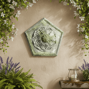 Penta Medallion Outdoor Plaque (14.0 - Inch) Side Angle