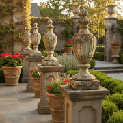 Pershing Finial Outdoor Statue (36 - Inch) Side Angle