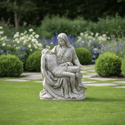 Pieta Garden Statue (28 - Inch) Side Angle