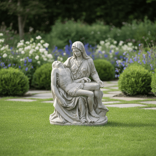 Pieta Garden Statue (28 - Inch) Side Angle