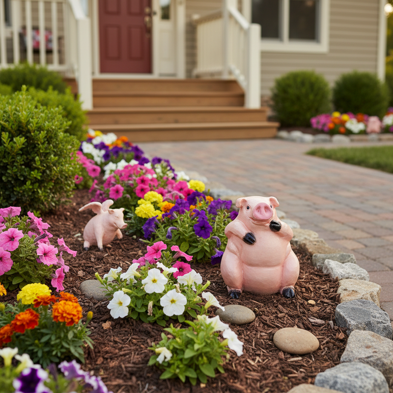 Pig Garden Statue (21-Inch)