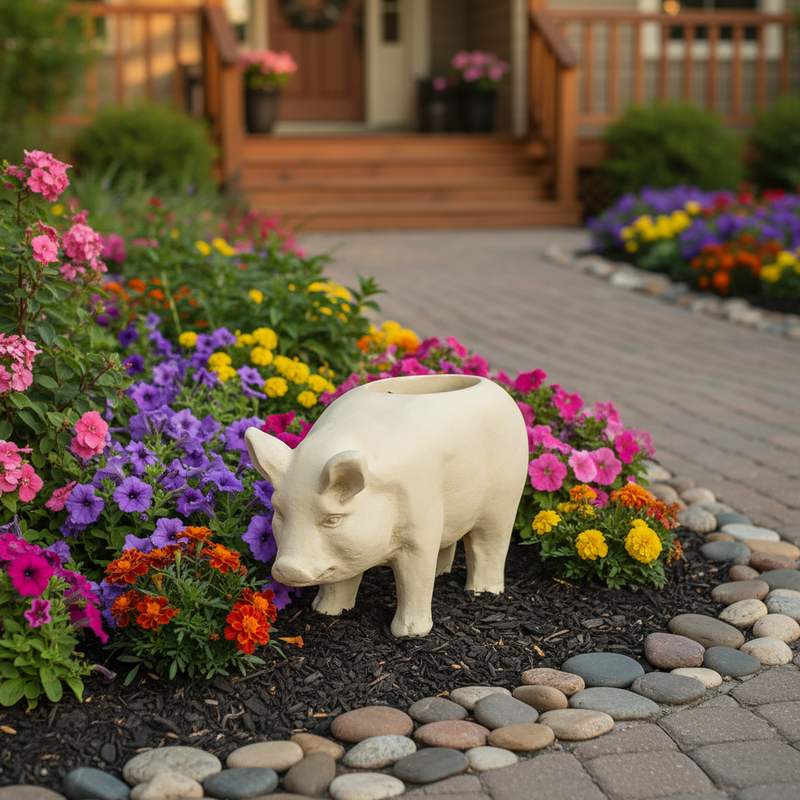 Pig Garden Statue (9-Inch)