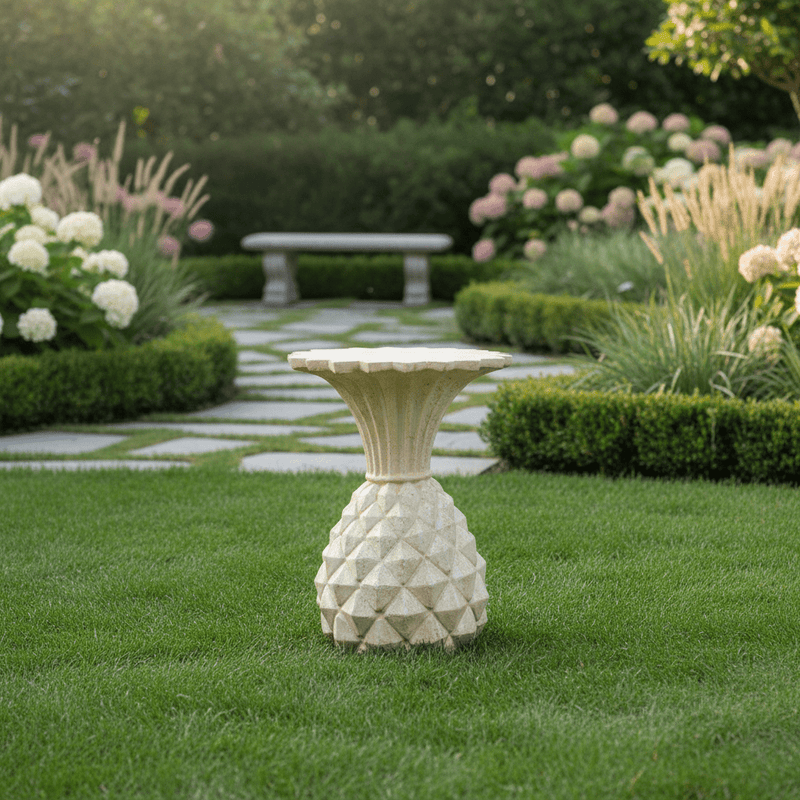 Pineapple Outdoor Statue (26 - Inch) Side Angle