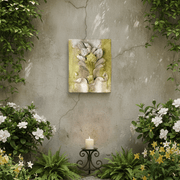 Pinecone Harvest Frieze Statue (16 - Inch) Side Angle