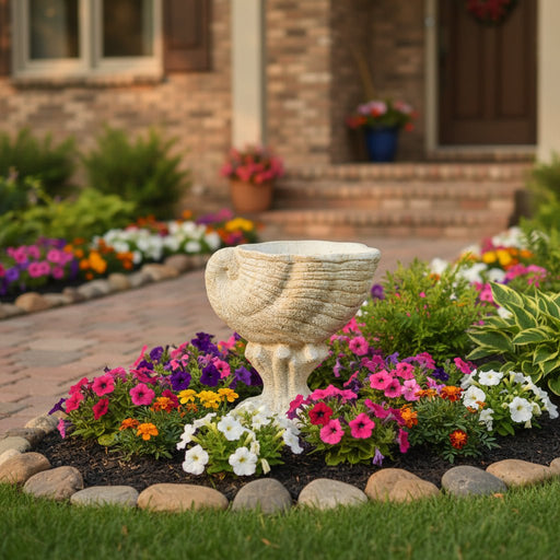 Planter Garden Statue (20 - Inch) Side Angle