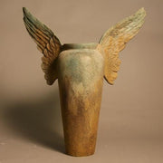Planter Vase with Wings Outdoor Statue (26 - Inch)