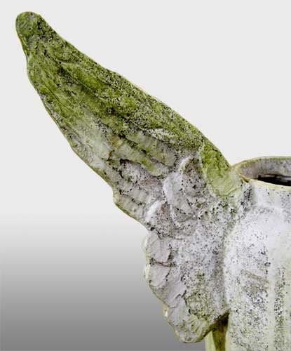 Planter Vase with Wings Outdoor Statue (26 - Inch) Other Angle
