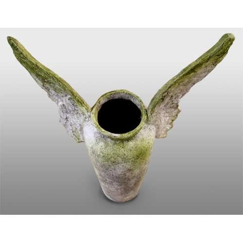 Planter Vase with Wings Outdoor Statue (26 - Inch) Different Angle