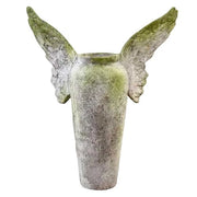 Planter Vase with Wings Outdoor Statue (26 - Inch) Side View