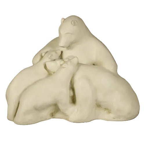 Polar Bear Family Garden Statue (11-Inch)