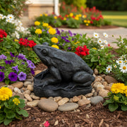 Pond Frog Garden Statue (5 - Inch) Side Angle