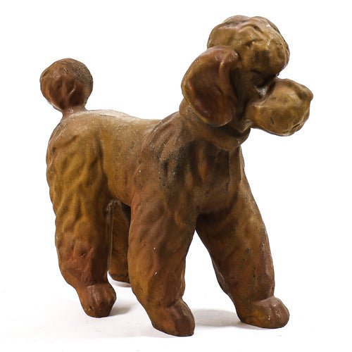 Poodle Dog Garden Statue (16 - Inch) Side View
