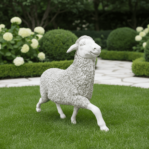 Prancing Sheep Garden Statue (41-Inch)