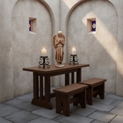 Prayer Angel Outdoor Statue (24 - Inch) Side Angle