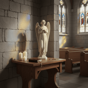 Prayer Angel Outdoor Statue (25 - Inch) Side Angle
