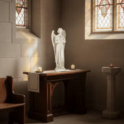 Prayer Angel Outdoor Statue (25 - Inch) Side Angle