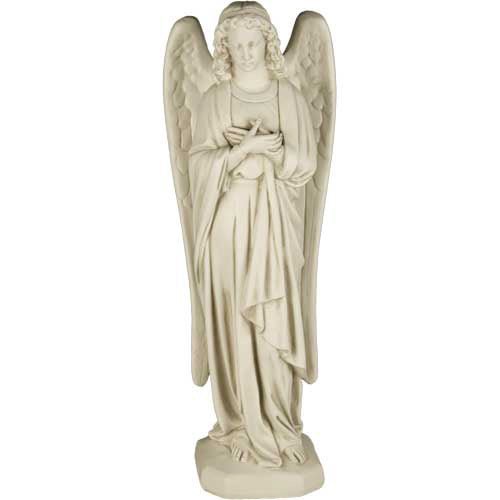 Prayer Angel Outdoor Statue (26 - Inch) Side View