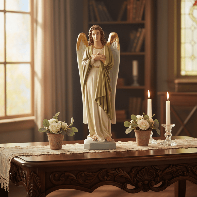 Prayer Angel Outdoor Statue (26-Inch)