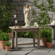 Prayer Angel Outdoor Statue (26 - Inch) Side Angle
