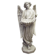 Prayer Angel With Bowl Outdoor Statue (60 - Inch) Side View