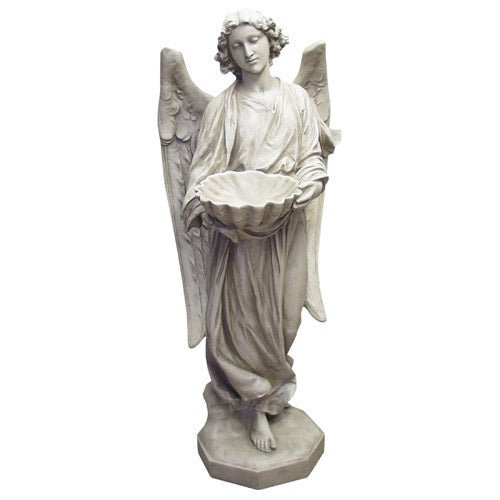 Prayer Angel With Bowl Outdoor Statue (60 - Inch) Side View