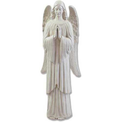 Prayer Angel With Robes Outdoor Statue (61 - Inch) Side View