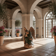 Praying Angel Adoration Statue (38 - Inch) Side Angle