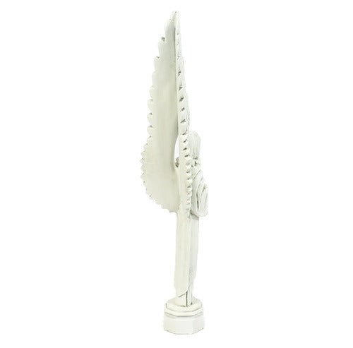 Praying Angel with Large Wings Outdoor Statue (27-Inch)