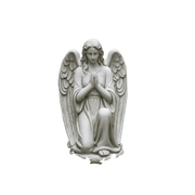 Praying Kneeling Angel Outdoor Statue (22 - Inch) Side View