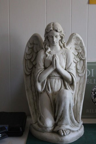 Praying Kneeling Angel Outdoor Statue (22 - Inch)