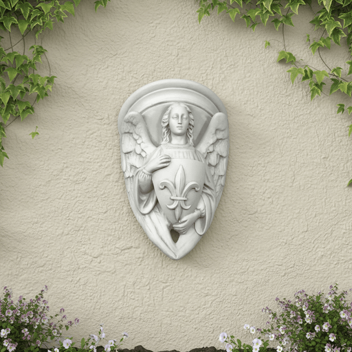 Protective Angel Wall Shield Garden Decor (17 - Inch) Side Angle
