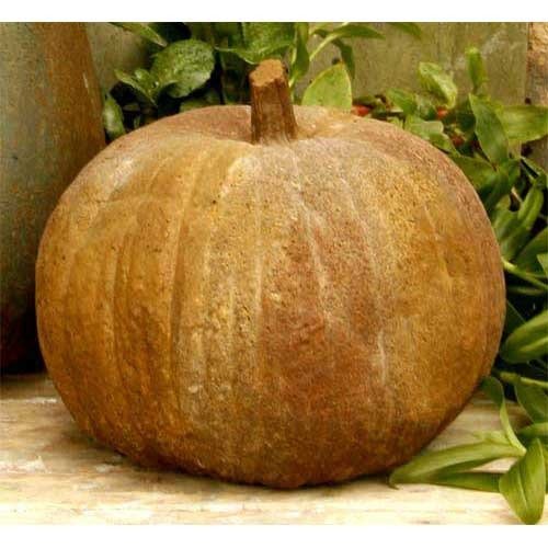 Pumpkin Garden Statue (11 - Inch) Side View