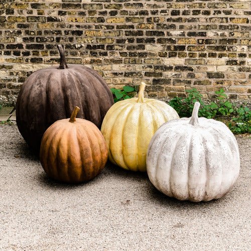 Pumpkin Garden Statue (24 - Inch) Side Angle
