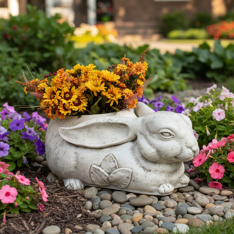 Rabbit Garden Statue (10-Inch)