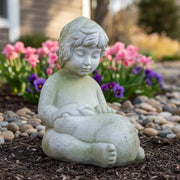 Rabbit Garden Statue (14 - Inch) Side Angle
