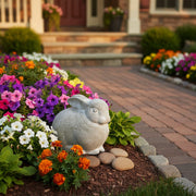 Rabbit Garden Statue (9 - Inch) Side Angle