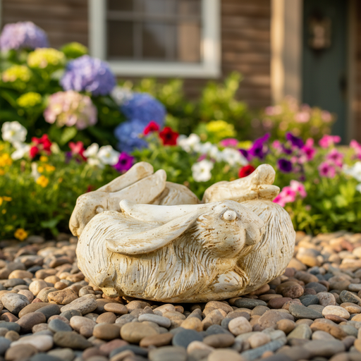 Rabbit Tale Statue (7.5 - Inch) Side Angle