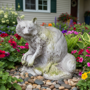 Raccoon Garden Statue (13 - Inch) Side Angle