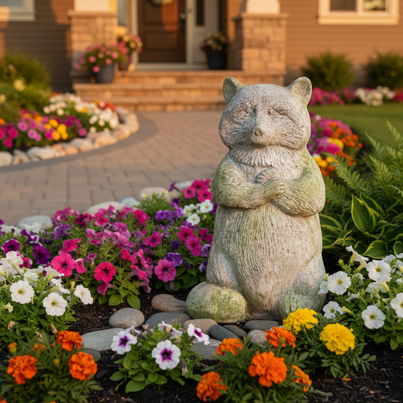 Raccoon Garden Statue (20-Inch)