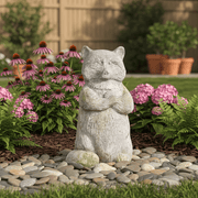 Raccoon Garden Statue (20 - Inch) Side Angle