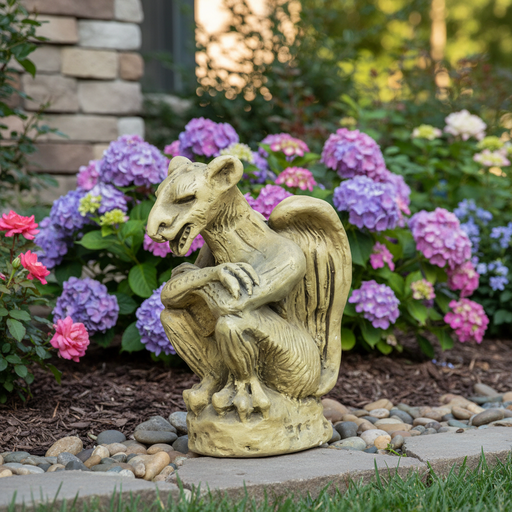 Rat Bat Statue (6 - Inch) Side Angle