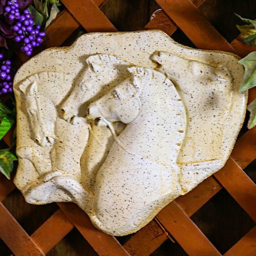 Rearing Horses Garden Statue (12-Inch)