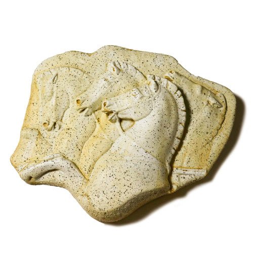 Rearing Horses Garden Statue (12 - Inch) Side View