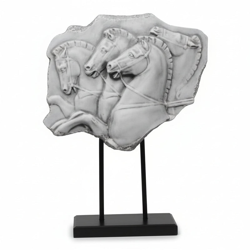 Rearing Horseson Stand Statue (12-Inch)