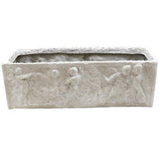 Rectangular Cherub Window Box Planter Outdoor Statue (12 - Inch) Different Angle
